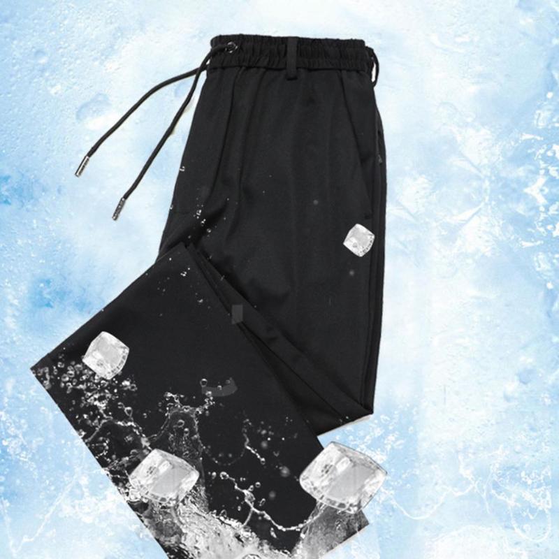 

Men's Pants Sweat Absorbent 3D Cutting Breathable Straight Leg Streetwear, Black