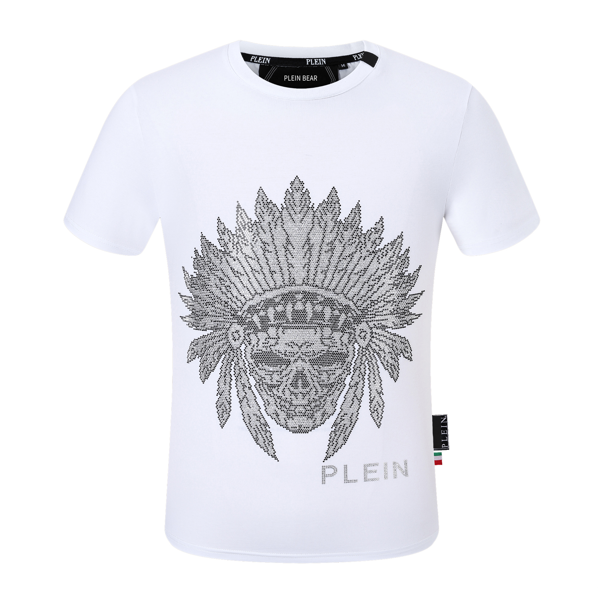 

PLEIN BEAR T SHIRT Mens Designer Tshirts Brand Clothing Rhinestone PP Skulls Men T-SHIRT ROUND NECK SS SKULL Hip Hop Tshirt Top Tees 161279, White