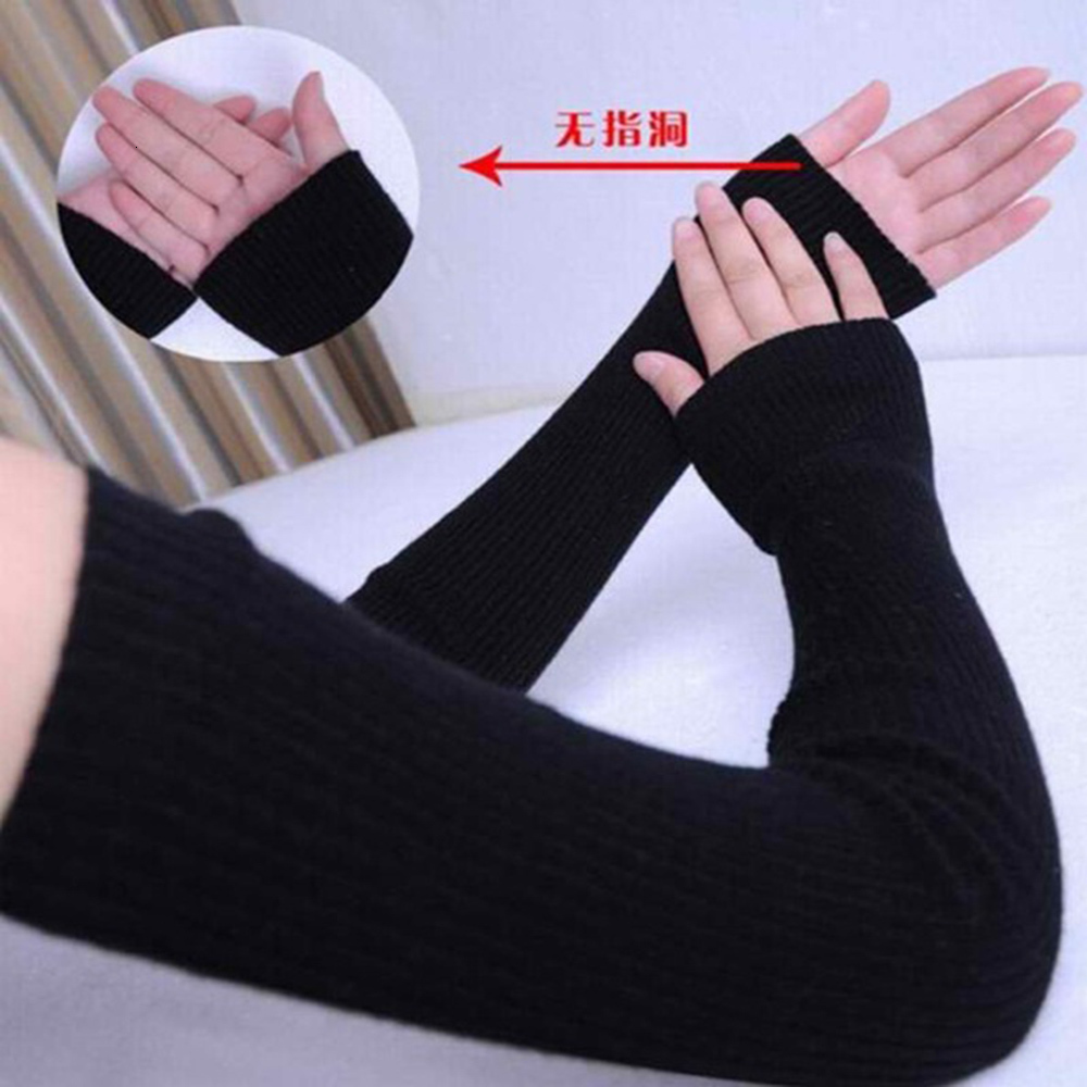 

Sleevelet Arm Sleeves 405060cm Longer Cashmere Warmer Gloves Long Desige Woolen Warm AntumnWinter Ladies Sleeve 230512