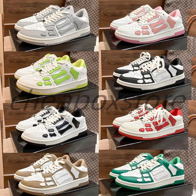 

Casual Shoes Designer Runner Top Low Skel Skeleton Shoes Skeletons Women Men Sports Retro Sneakers Black White
