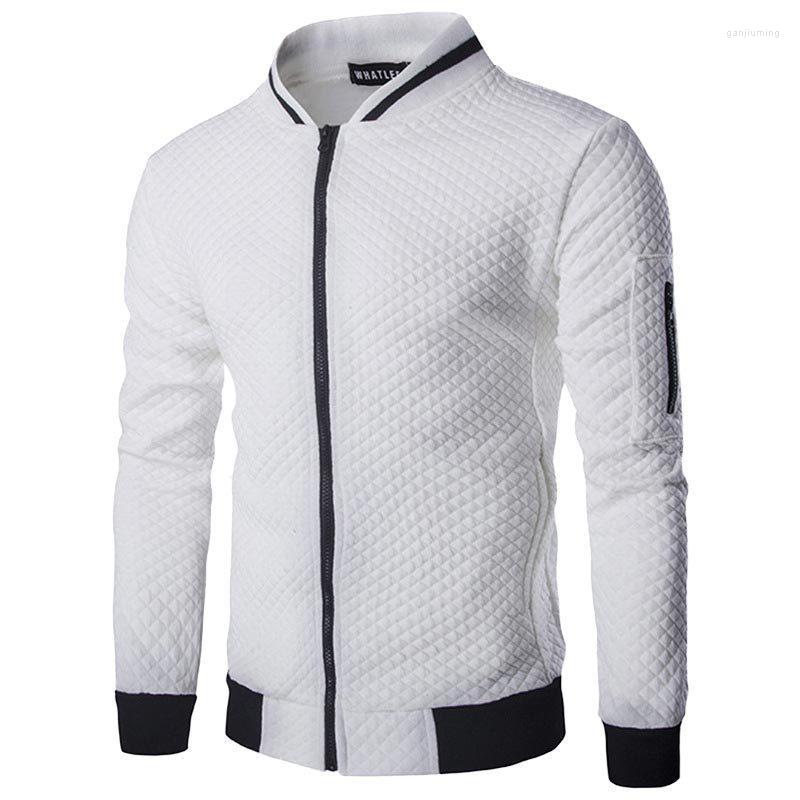 

Men's Jackets Spring Autumn Casual Sport Jacket Men Solid Color Cardigan Youth College Blazer Pockets Training Jogging Zipper Coat Fashion, Navy blue