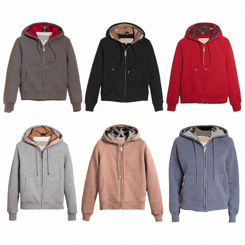 

Designers High Quality Womens Hoodies Sweater Jackets With Zipper Women Slim Hoodie Sweatshirt Brands Tops Spring Autumn And Winter Cotton Top Burbrerys, Royal blue