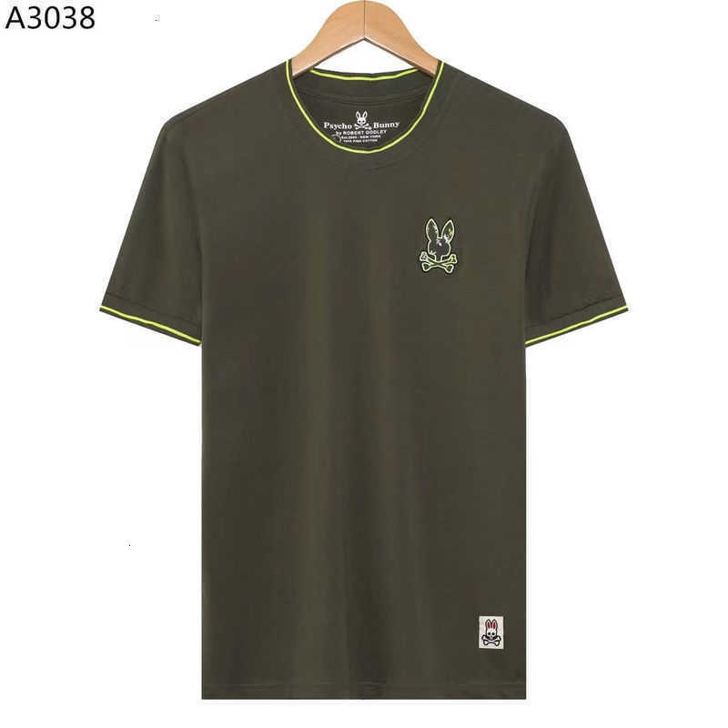 

Psycho t Shirt 2023 Summer Bunny Skeleton Rabbit Cartoon Embroidered Round Neck Trendy Rib Short Sleeve T-shirt Tees Rnyb Vhrt, White