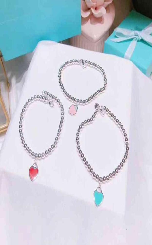 

Tiktok net red love heartshaped Bracelet blue glue dropping process star same fashion versatile hand jewelry female7001520