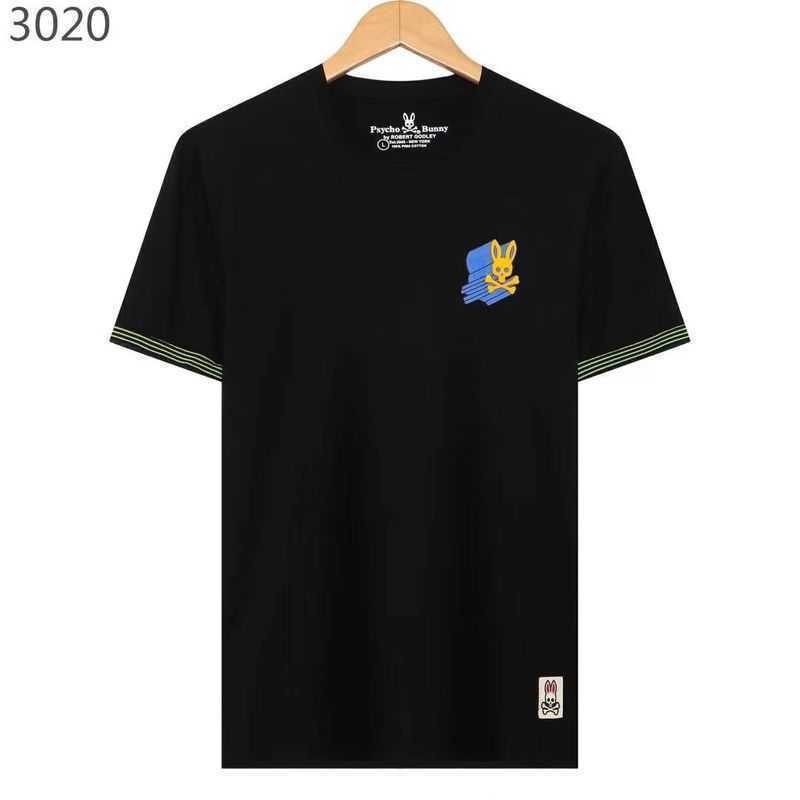 

Psycho Bunny t Shirt 23 Summer New Trendy Short Sleeve Skull Rabbit Print Polot Men's Pure Cotton U1bv Fr6a, Red