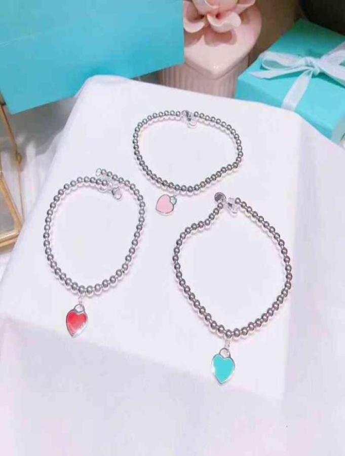 

Tiktok net red love heartshaped Bracelet blue glue dropping process star same fashion versatile hand jewelry female7502752