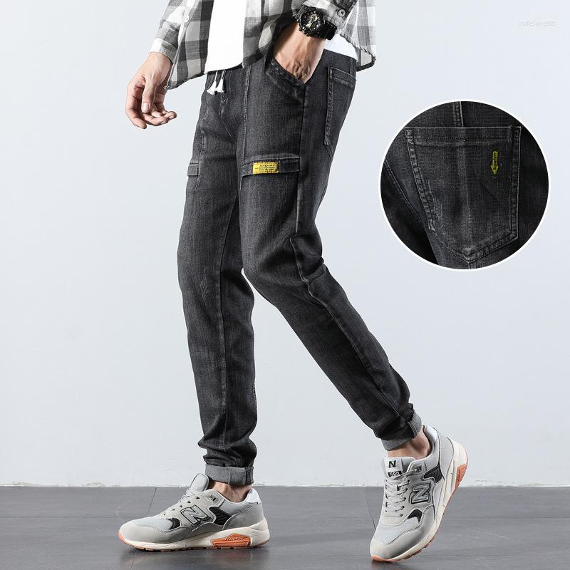 

Men's Jeans Fall High Quality Men's Y2K Street Loose Fashion Pants Spliced, Black