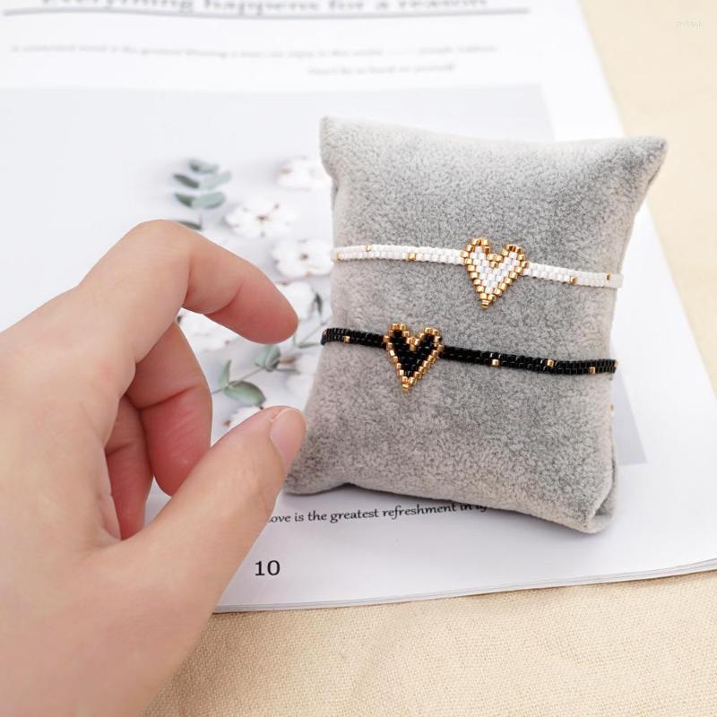 

Strand Rice Bead Bracelet Heart-shaped Figured Fashion Simplicity Fresh Hand Knit Bohemian Adjustable Beaded