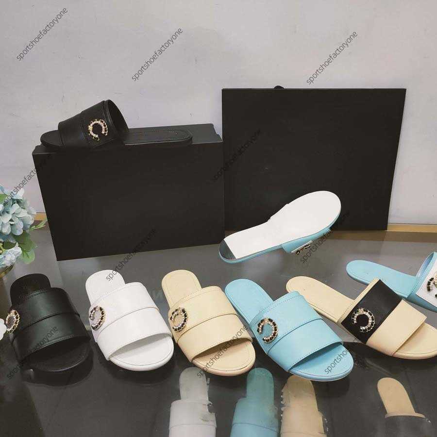 

Classic Sandal Designer Women Half Slippers Cowhide 100% Leather Suede Thick Heels Metal Slides Woman Shoe Beach Lazy Sandals High Heeled Shoes, #5