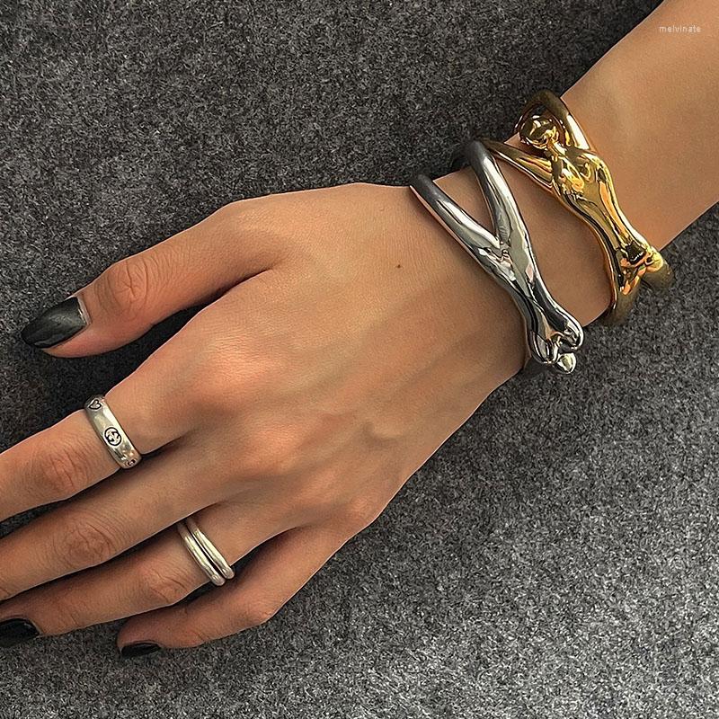 

Bangle Human Body Open Cuff Bangles For Women Chunky Handware Unique Unusual Thing Cool Handmade Jewelry