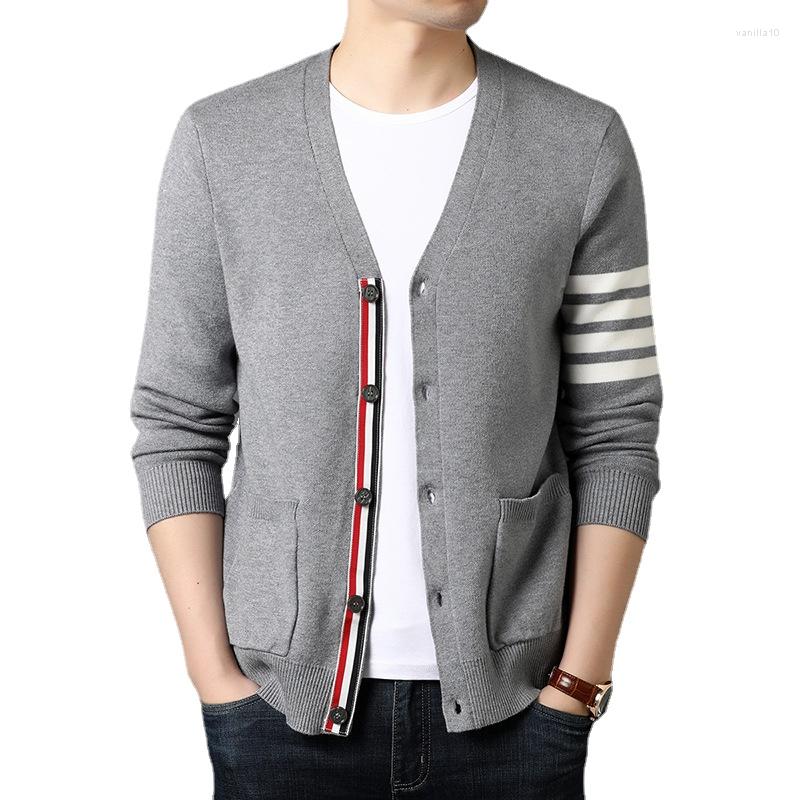

Men's Sweaters Men Wool Cardigan Casual Sweatercoats High Quality Male Business Fashion Man Spring Autumn Cardigans 3X, Black