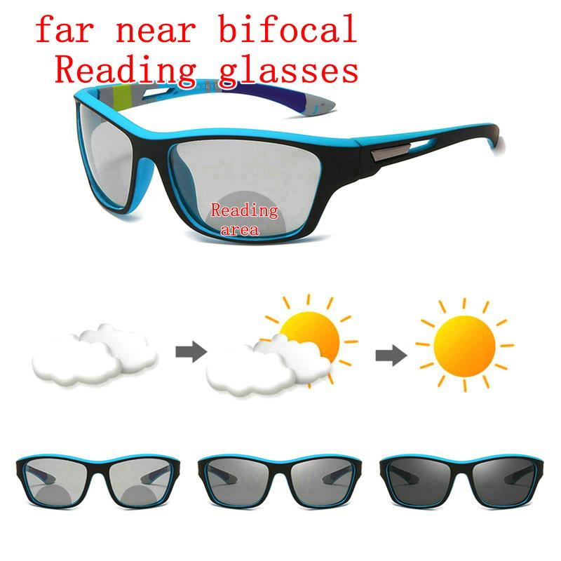 

Sunglasses Outdoor Pochromic Bifocal Reading Glasses Women Men Sports Cycling Reader Far Near Multifocal Presbyopia Sunglass NX
