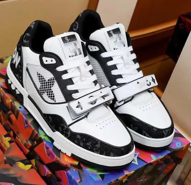 

Designer TRAINER Casual Shoes Orange White Green Yellow Blue Black Sneakers Denim Low Top Sneakers