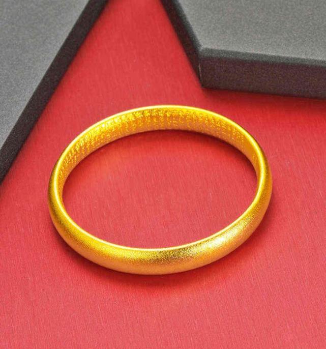 

Genuine18k Gold Plated Women039s Bracelet Zhou Family Scrub Heritage Ancient Heart Sutra Men039s Bangle Chinese Traditional9259840