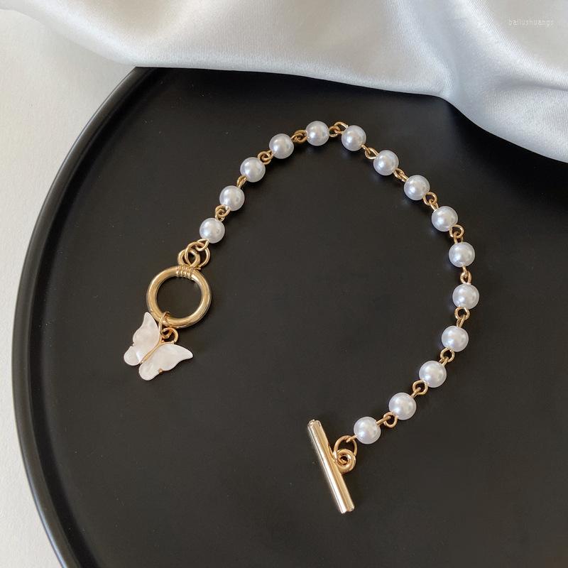 

Charm Bracelets Danymia Fashion Butterfly Pearl Pendant Bracelet Ladies Girl Trendy Lot Jewelry Items With