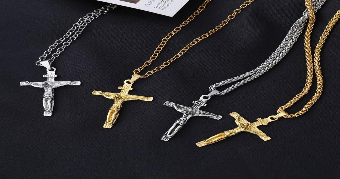 

Gold Silver Pendant Necklaces Cross Charms Necklaces01234305900