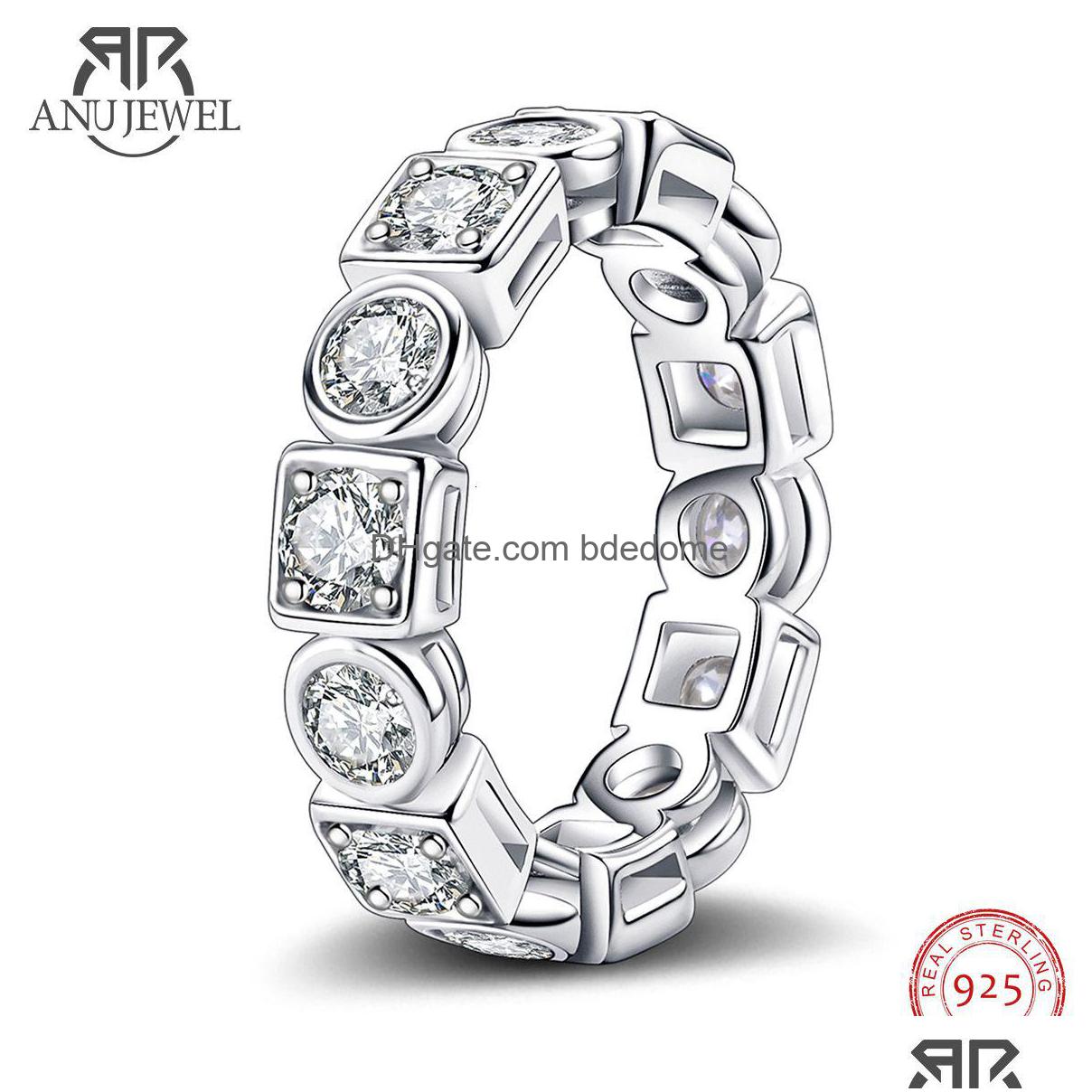 

Rings Anujewel 35Mm D Color Band Ring 925 Sier Engagement For Women And Men Wholesale 230330 Drop Delivery Jewelry Dhtin