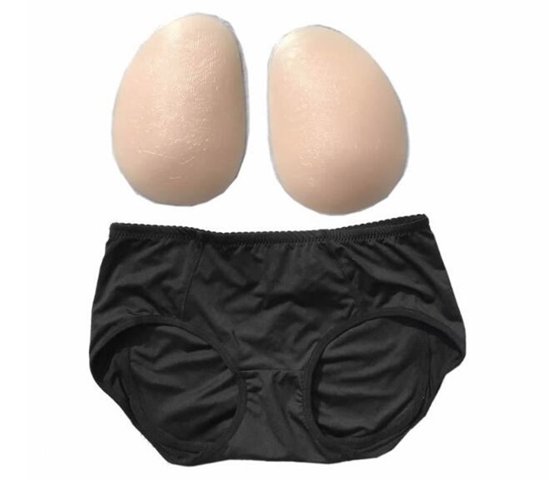 

Costume Accessories 2PCS Silicone Abundant buttocks hip Padded Panties Women Panty Pad 2PCs Shapewear Bum Butt Hip up Enhancer U, Nude