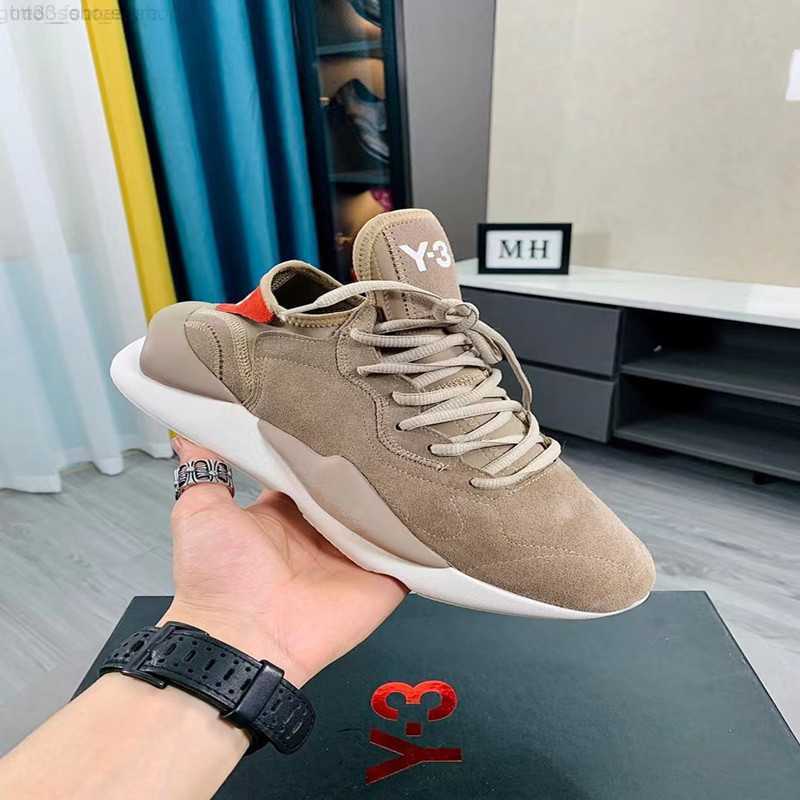 

2023S Y3 Kaiwa Designer Running Shoes Men Women Genuine leather Y3 Trace Khaki Black White Green Wolf Gray Sneakers trainers outdoor sports Ship Size 36-45