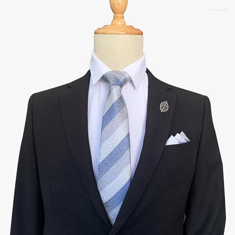

Bow Ties Stripe Men Necktie Square Scarf Set 8CM Gravata Wedding Accessories Corbatas Para Hombre Elegantes Designer