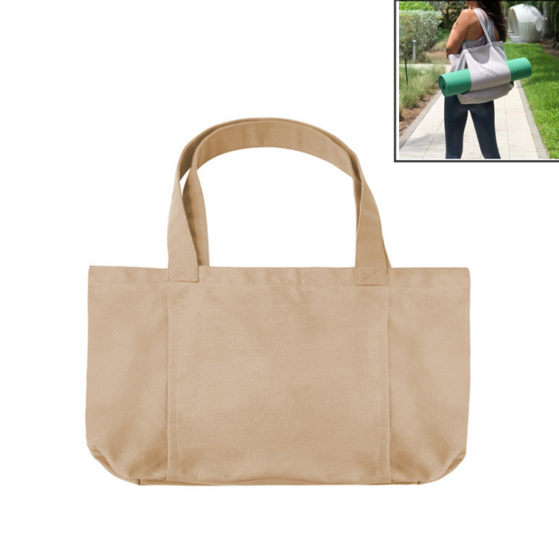 

Outdoor Bags Yoga Bag Canvas Carrier Large Capacity Portable Mat Organizer Fitness Tote Shoulder Handbag Outside Gifts Gym Exercise, Gray
