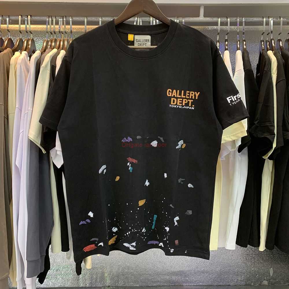 

Designer Fashion Clothing Tees Tshirt Galleryes Depts tokyojapan Limited Colorful Speckled Ink Short Sleeve Tee Shirt for Men Women Youth Casual Streetwear Tops 23, Bran - white 6007