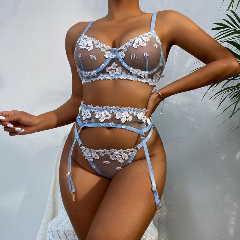 

Bras Sets Sexy Bra And Panties Set Lingerie Lace Embroidery Women's Underwear Transparent Erotic Brief Intimates Costumes, White sexy bra sets