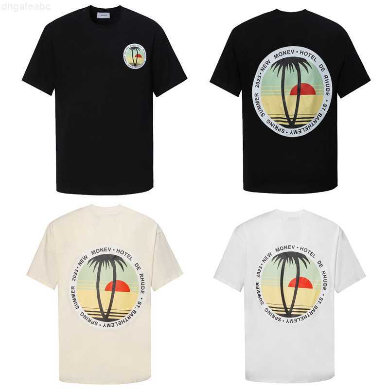 

Men's T-shirts t Shirts Rhude Alphabet Print Street High Vintage Loose Casual Crewneck Women's Short Sleeve T-shirt