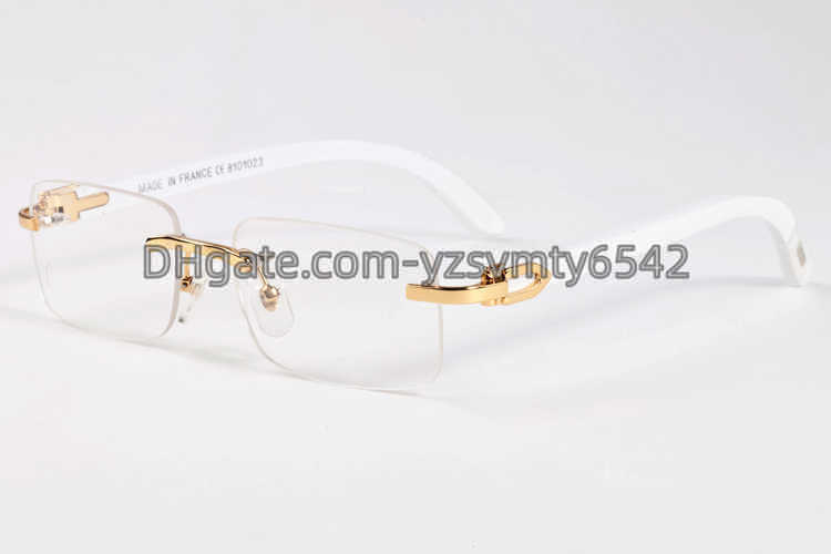 

New Fashion Buffalo Glasses Sunglasses Women Mens Rimless Vintage Summer Cat Eye Style Fashion Men Wood Bamboo Horn Eyeglasses Popular Eyewear 0GRN aaa