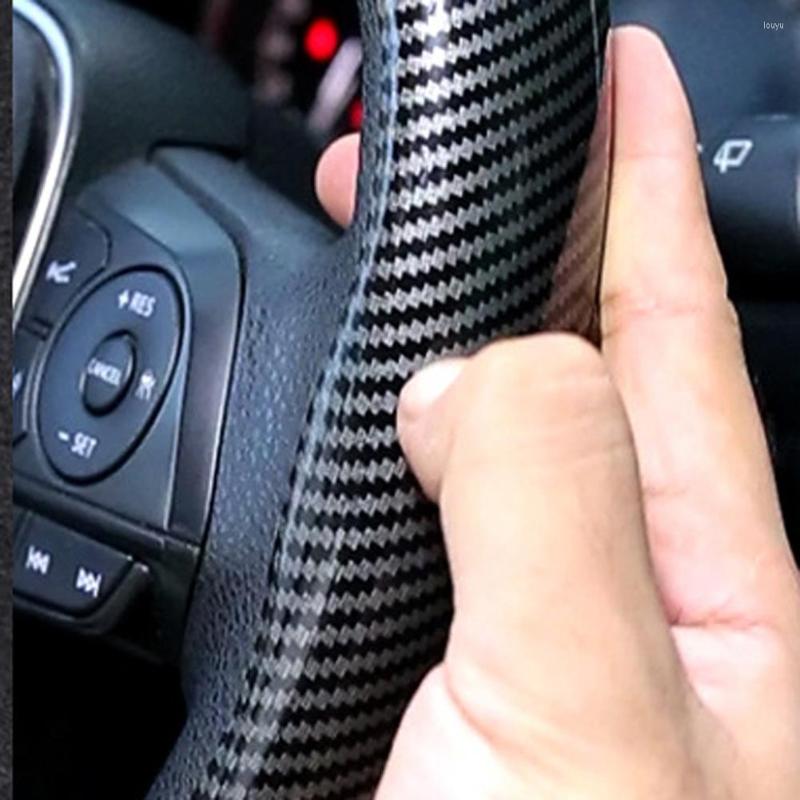 

Steering Wheel Covers Car Cover Carbon Fiber Universal Automobile Interior Accessories Auto Braiding Fashion Sports Non-slip