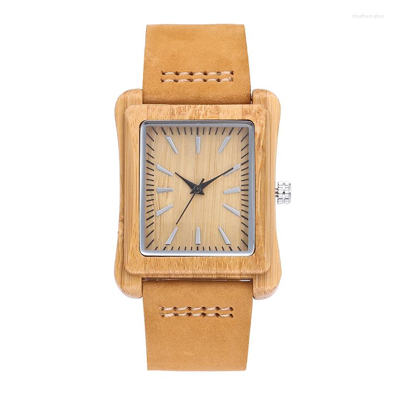 

Wristwatches Fashion Natural Wooden Quartz Women Watches Men Casual Color With Soft Leather Strap Wood Wrist Watch Relogio, Item 2