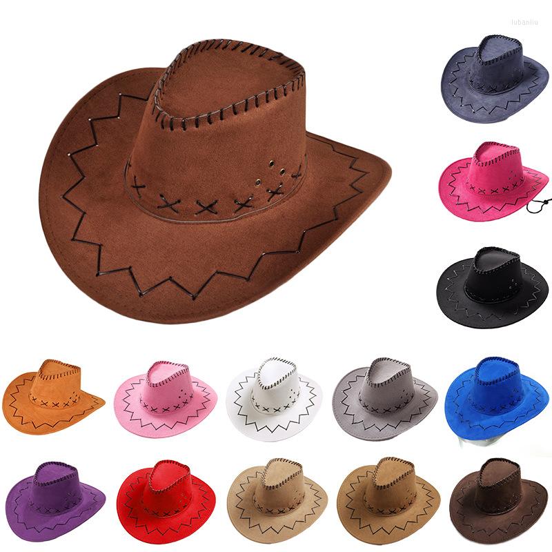 

Wide Brim Hats 2023 Fashion Western Cowboy Vintage Style Hat Male Summer Outdoor Leisure Sunshade