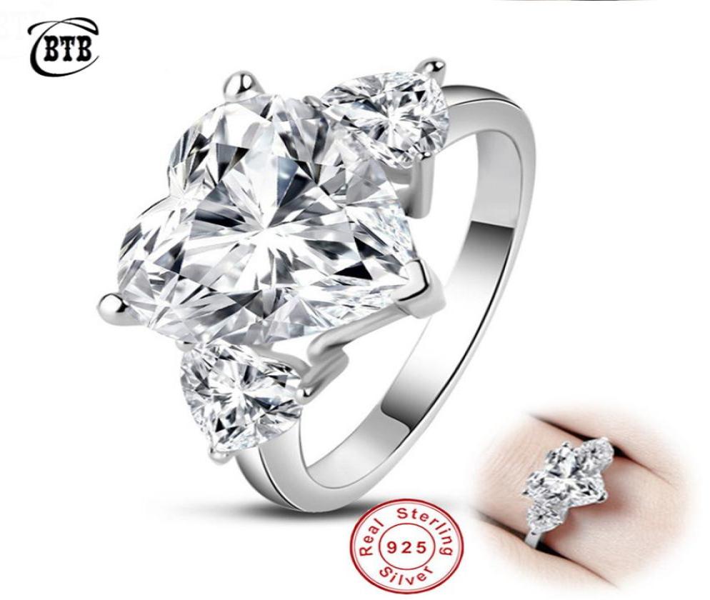 

Solitaire Ring Fashion 100 925 Sterling Silver Big s Created Wedding Heartshaped Diamonds Luxury Jewelry Whole 2208278579191