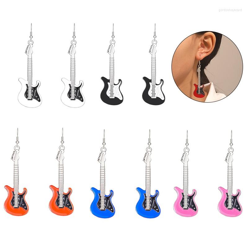 

Dangle Earrings 1pair Acrylic Classical Guitar Vintage Electric Guitars Drop Earring Female Instrument Musical