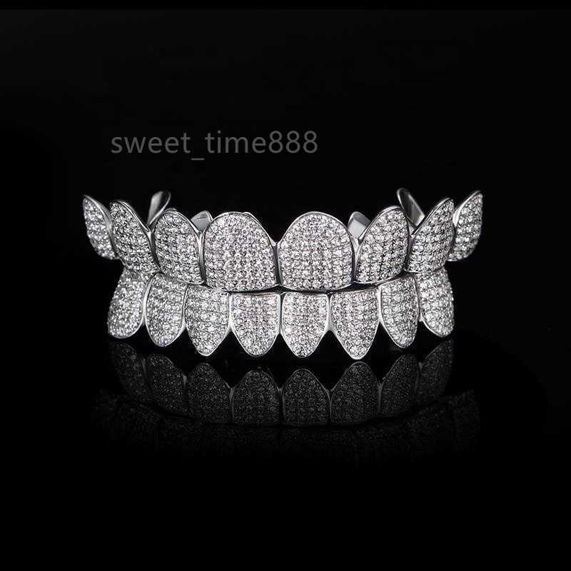 

Customize Hip Hop Hiphop Iced Out Bling Rapper Mouth 14K/18K Gold Teeth Vampire Custom Grillz Teeth For Cosplay Birthday Gift