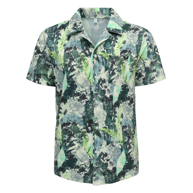 

Men's Casual Shirts Summer 2023 Short-sleeved Printed TopsMen's, Picture color