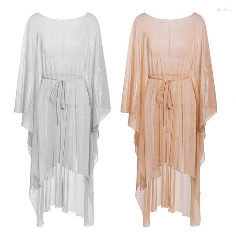 

Women's Swimwear Sexy Beach Cover Up 2023 Shine Mesh Bohemian Dress Women Summer Kimono Beachwear Pareos Kaftan Bikini SarongWomen's, Lotus color