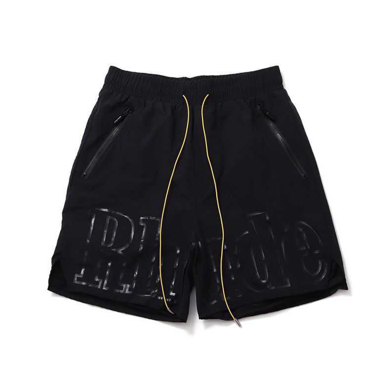 

Ins tide rhude New York Limited letter print drawstring casual beach shorts men' Sweatpants, Black