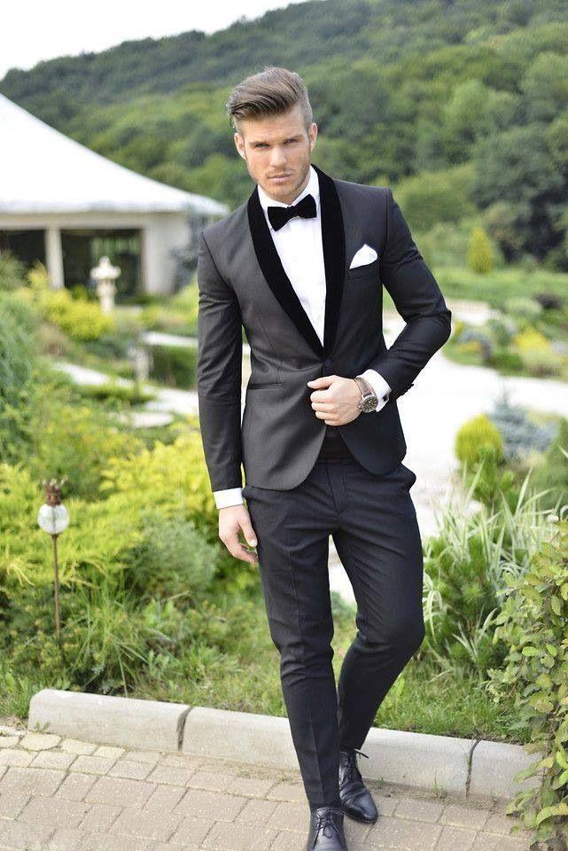 

Men's Suits & Blazers Mens For Wedding Black Velvet Shawl Lapel Tuxedo Men Suit Formal Slim Fit Groom Causal Tailor Blazer 2 Pieces, Same as image