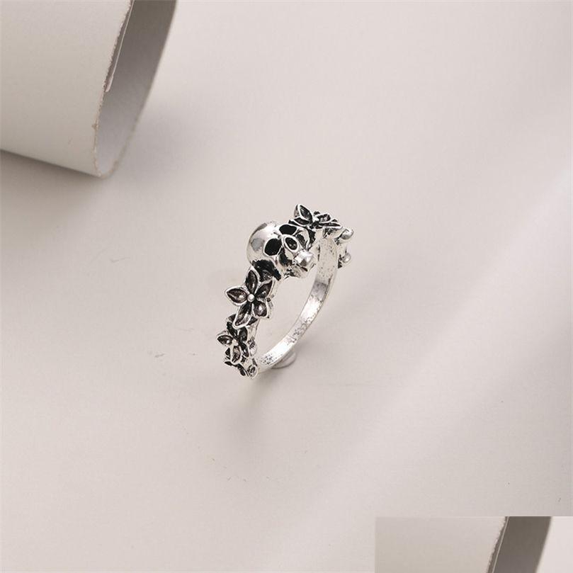 

Rings Vintage Flower Couple Punk For Women Skl Hip Hop Statement Metal Gothic Man Woma Fashion Jewelry 220728 Drop Delivery R Dhloq