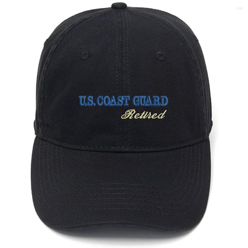 

Ball Caps Lyprerazy Men's Baseball Cap For US Coast Guard Retired Embroidery Hat Cotton Embroidered Casual, Black
