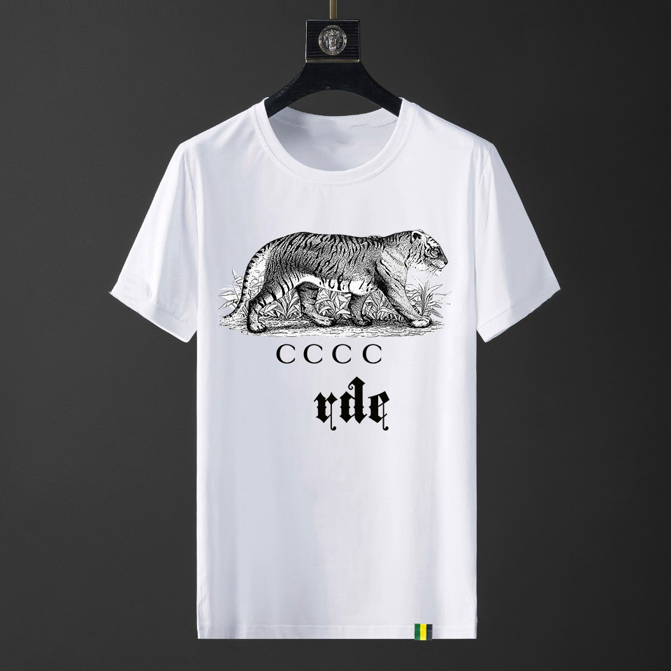 

Men's T-shirt short sleeve top sports casual women's summer trend designer cotton letter casual clothing#034, White