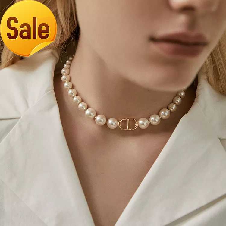 

Luxury Jewelry Women Choker Necklace Fashion Imitate Pearl Choker Necklace Wholesale