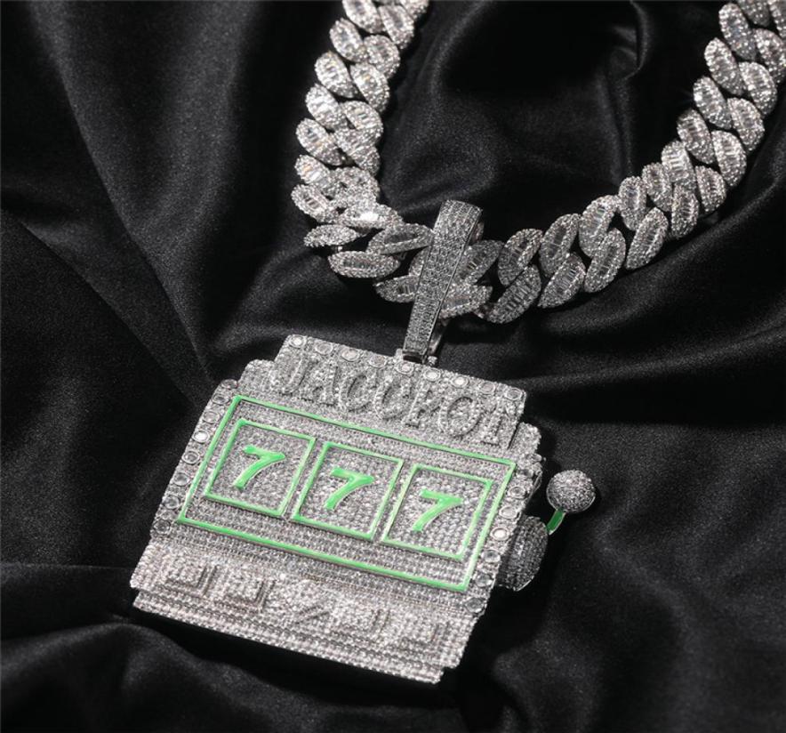 

Hip Hop Personality Game Machine Necklace Pendant Full Diamond Pendant Necklace8623449
