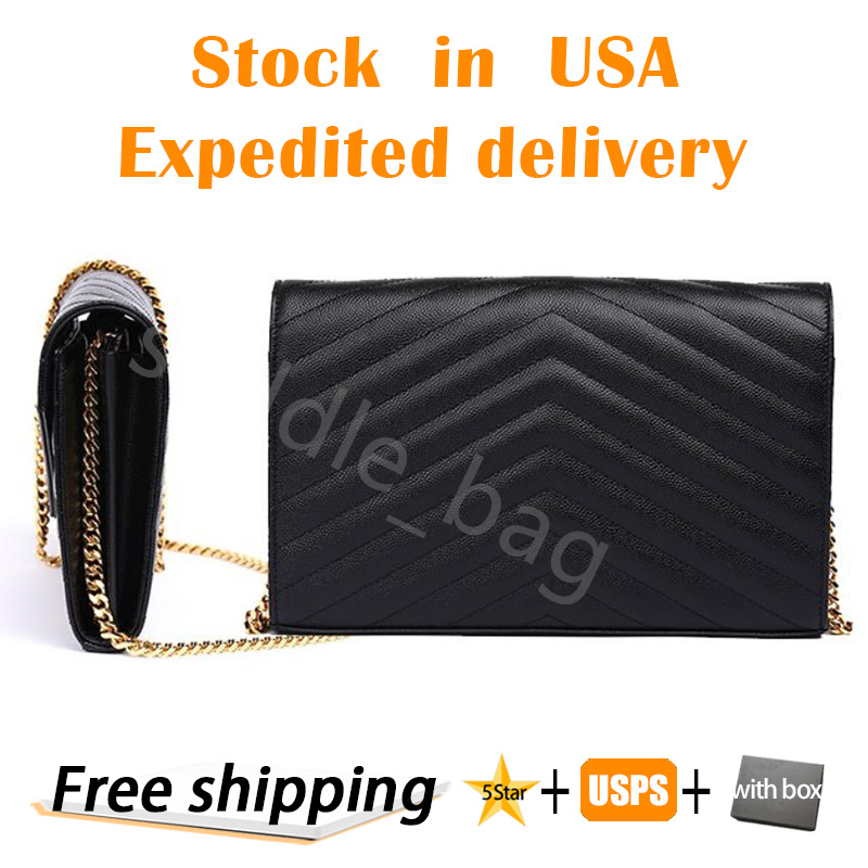 

Fashion Bags Luxury Designer Shoulder Bag Chain Bag 10A Quality Shoulder Crossbody Black Material Strip Bag Ladies Casual Handbag Stock in USA, Black-black