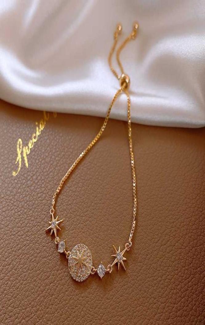 

Simple Personality and Bright Starry Sky Bracelet Metal Alloy Adjustable Korean Temperament for Women6926680