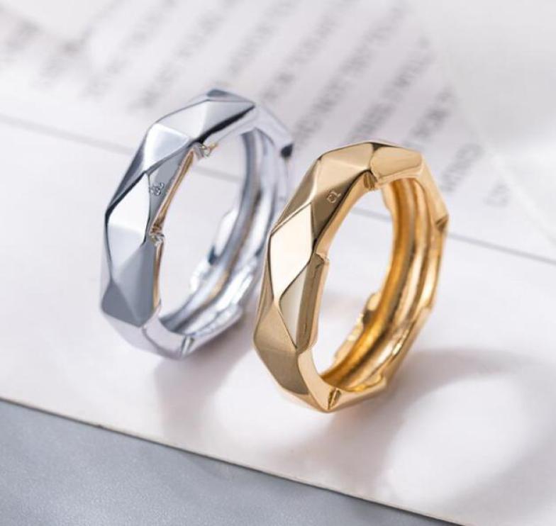 

Couple Rings love charm bague homme fashion men woman diamond moissanite engagement 925 Silver Stud Rings A Pair Of Thin4334774