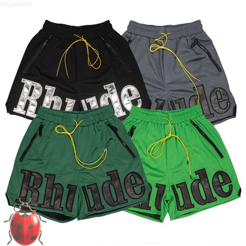 

Men's T-shirts Arrival Big Reflective Rhude Mesh Drawstring Rhude Shorts Pant