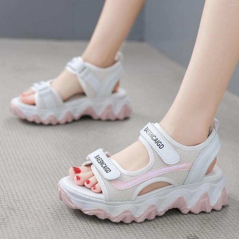 

Sandals Sequins Platform Women Wedges High Heels 2023 Summer Hook Loop Open Toe Casual Ladies Sports Shoes, Green