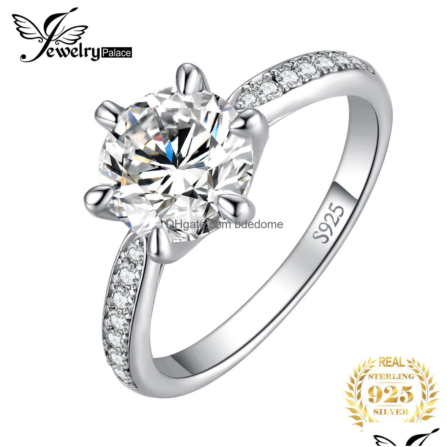 

Rings Jewelry D Color 05Ct 1Ct 15Ct 2Ct 3Ct Round S925 Sterling Sier Engagement Ring For Women 230330 Drop Delivery Dhohm